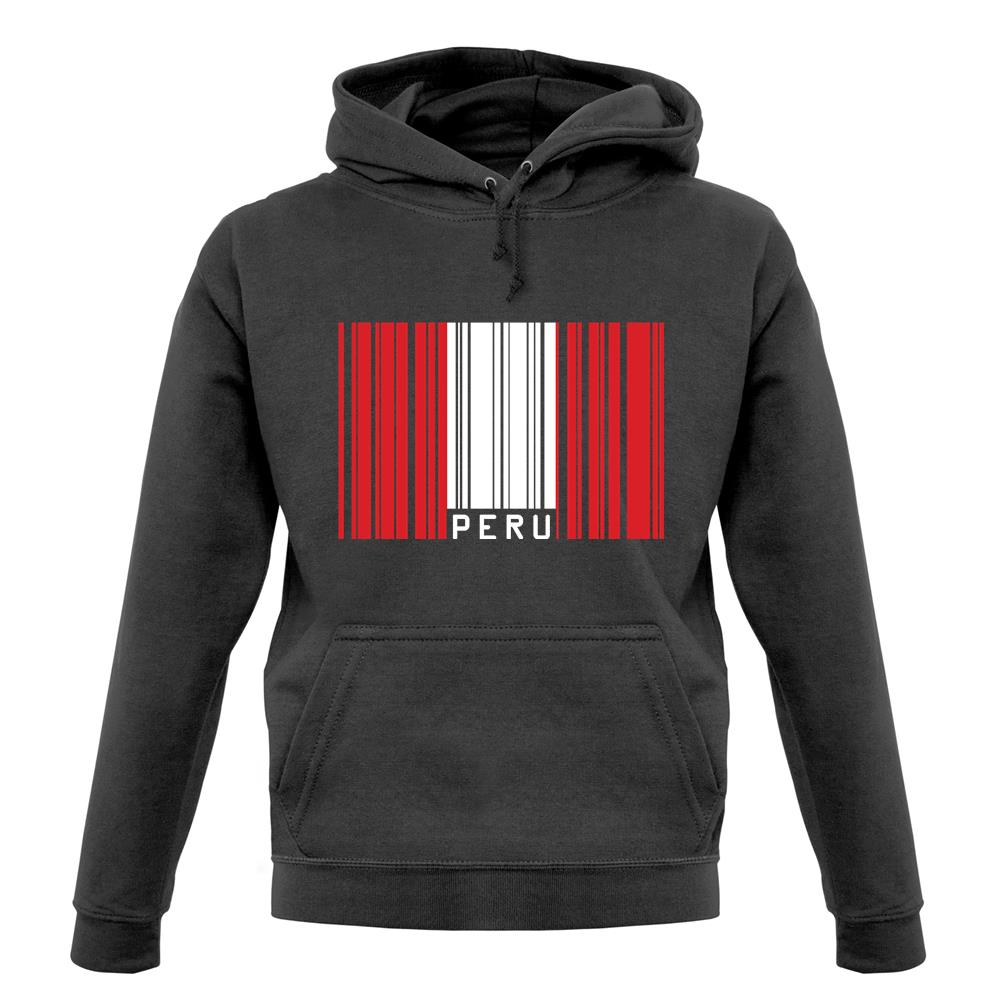 Peru Barcode Style Flag unisex hoodie