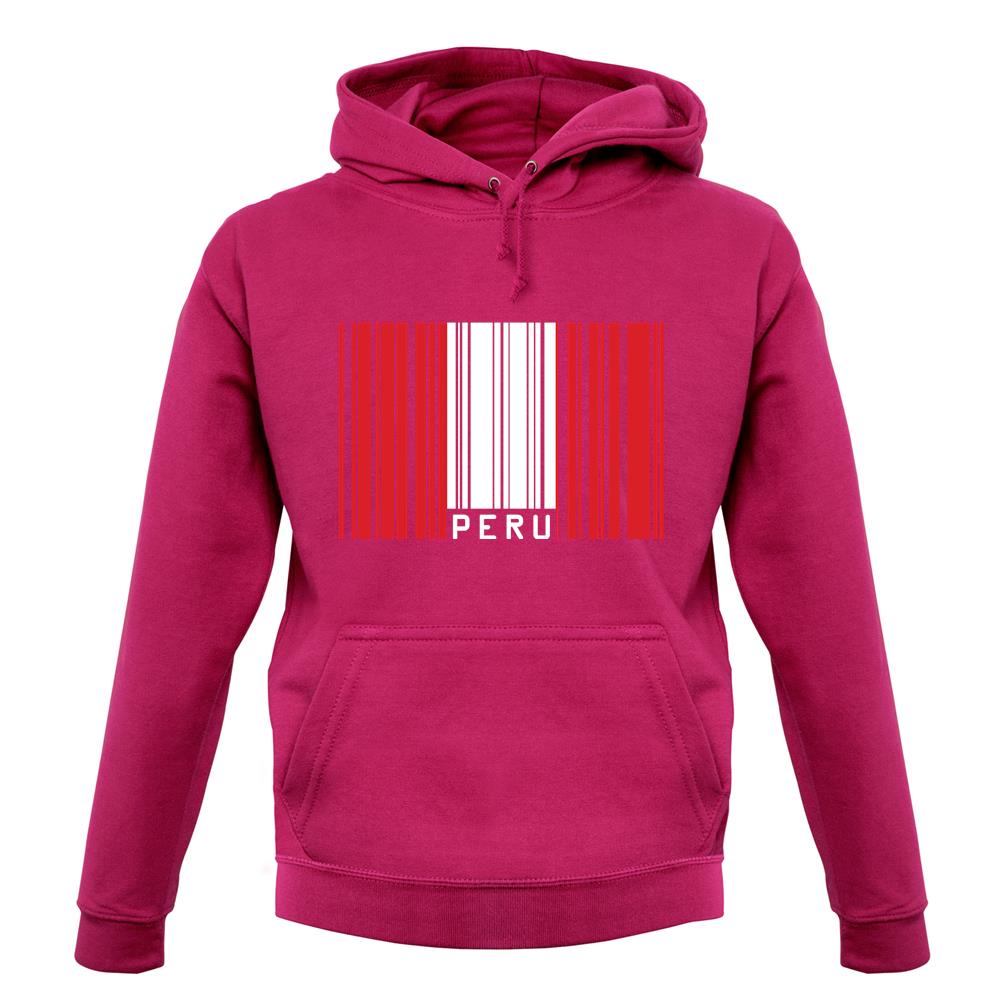 Peru Barcode Style Flag unisex hoodie