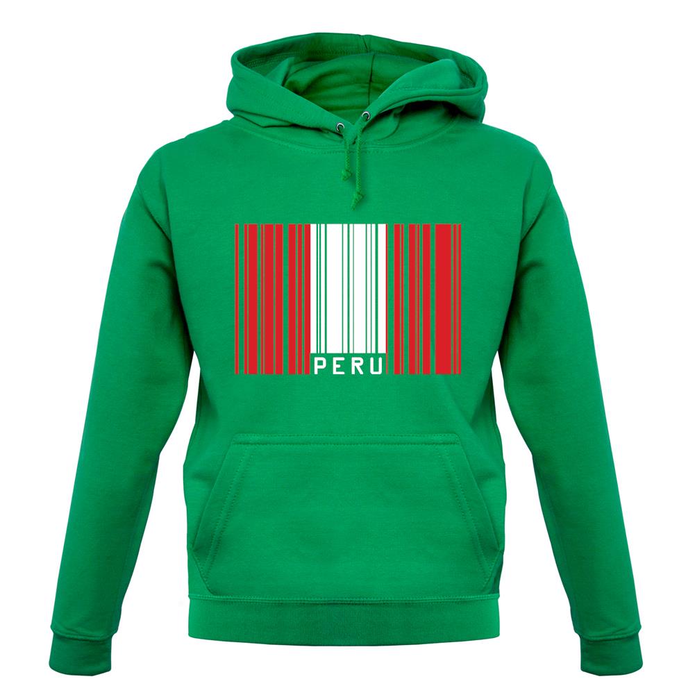 Peru Barcode Style Flag unisex hoodie