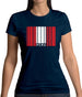 Peru Barcode Style Flag Womens T-Shirt