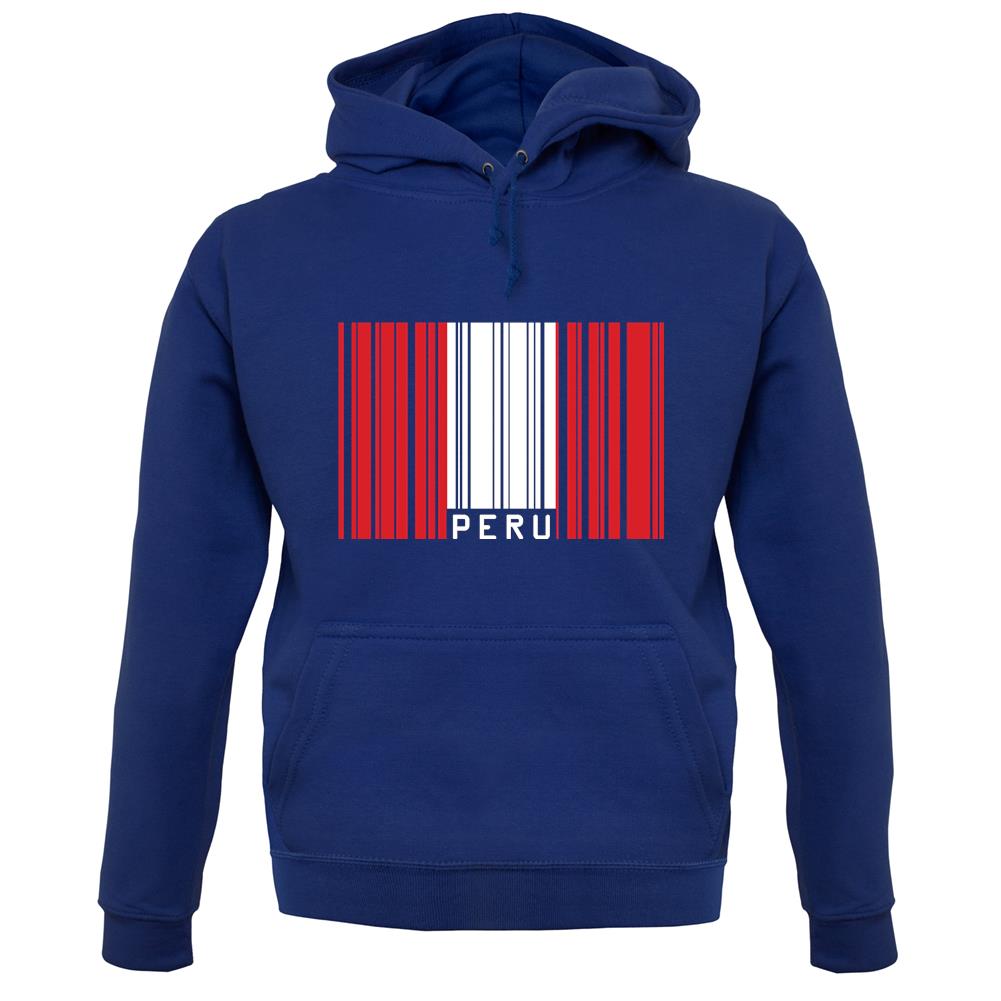 Peru Barcode Style Flag unisex hoodie