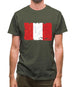 Peru Grunge Style Flag Mens T-Shirt