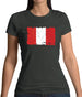 Peru Grunge Style Flag Womens T-Shirt