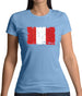 Peru Grunge Style Flag Womens T-Shirt
