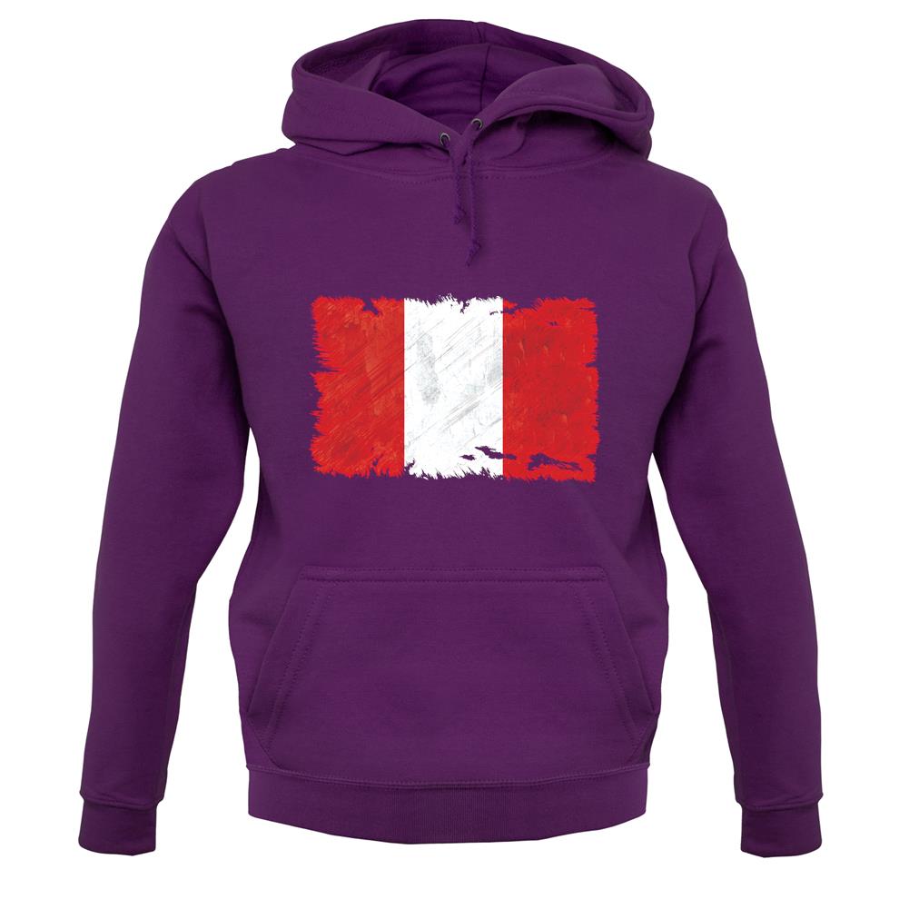 Peru Grunge Style Flag unisex hoodie
