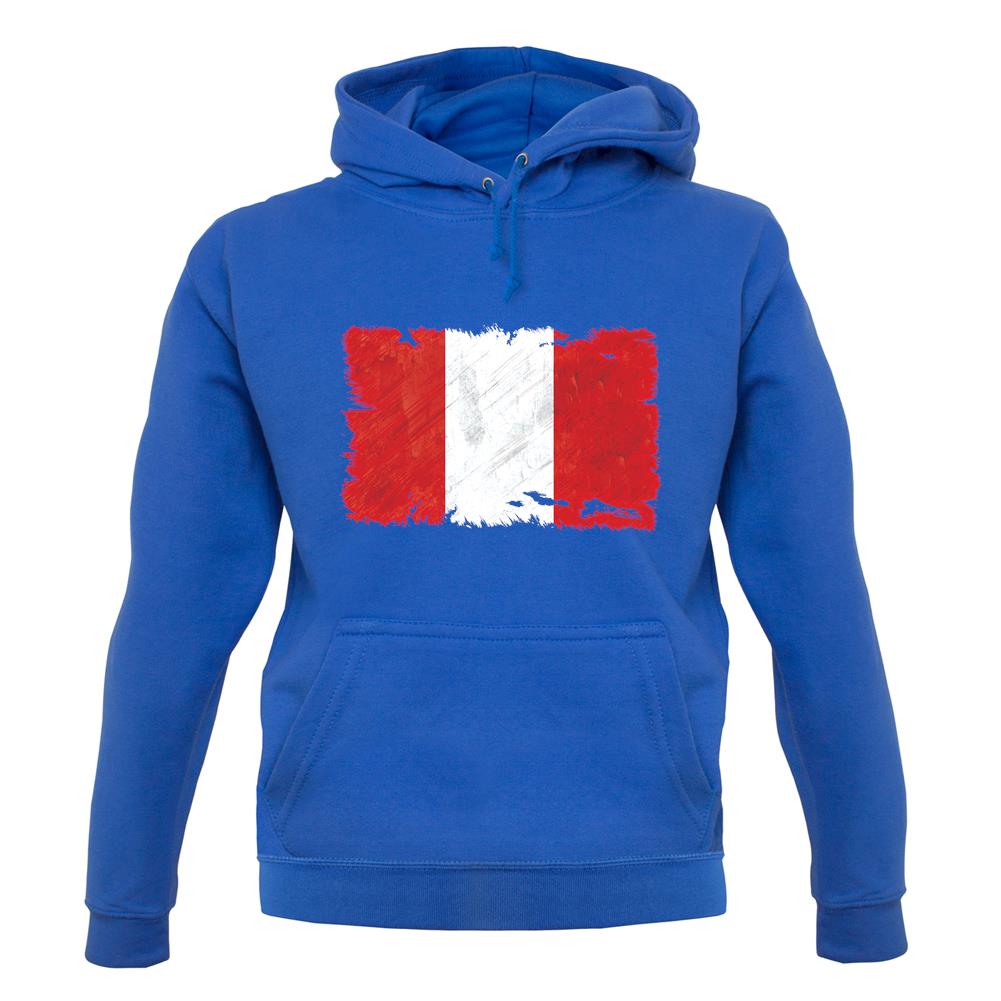 Peru Grunge Style Flag unisex hoodie