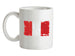 Peru Grunge Style Flag Ceramic Mug