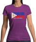 Philippines Barcode Style Flag Womens T-Shirt