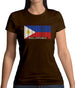Philippines Barcode Style Flag Womens T-Shirt