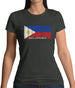 Philippines Barcode Style Flag Womens T-Shirt