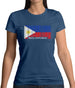 Philippines Barcode Style Flag Womens T-Shirt
