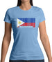 Philippines Barcode Style Flag Womens T-Shirt