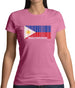 Philippines Barcode Style Flag Womens T-Shirt