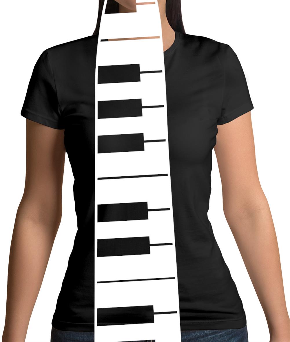 Piano Key Tie Womens T-Shirt