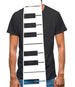 Piano Key Tie Mens T-Shirt