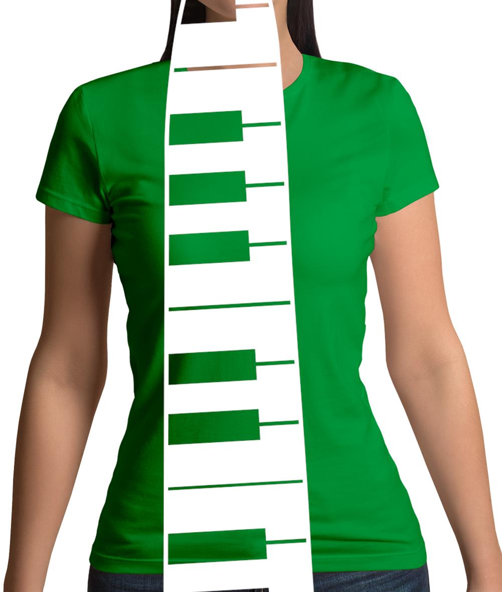 Piano Key Tie Womens T-Shirt