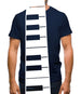 Piano Key Tie Mens T-Shirt