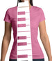 Piano Key Tie Womens T-Shirt