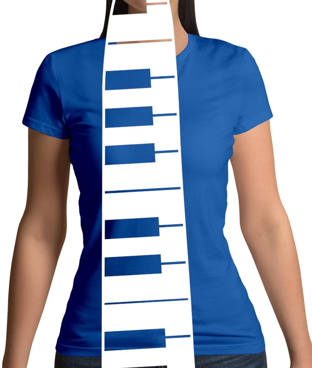 Piano Key Tie Womens T-Shirt