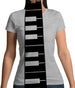 Piano Key Tie Womens T-Shirt