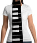 Piano Key Tie Womens T-Shirt