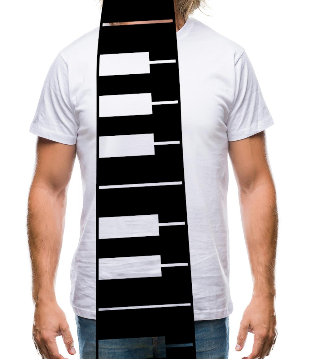 Piano Key Tie Mens T-Shirt