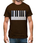 Piano Keys Colour Mens T-Shirt