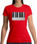 Piano Keys Colour Womens T-Shirt