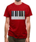 Piano Keys Colour Mens T-Shirt