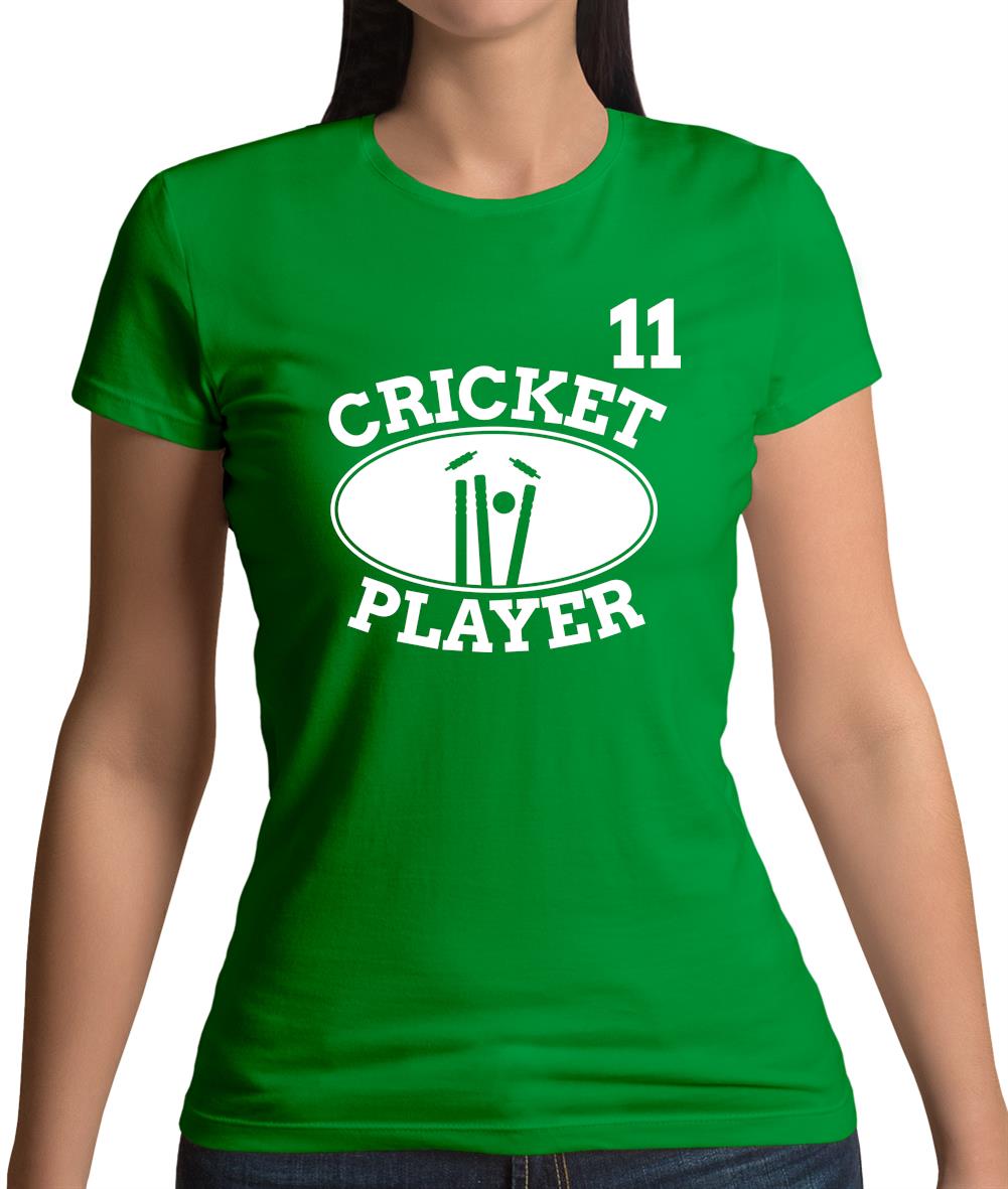 Cricket Player 11 Womens T-Shirt