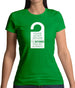 Please Do Not Disturb Womens T-Shirt