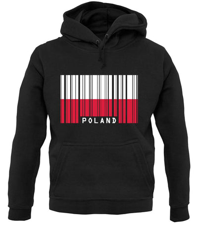 Poland Barcode Style Flag unisex hoodie