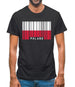 Poland Barcode Style Flag Mens T-Shirt