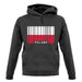 Poland Barcode Style Flag unisex hoodie