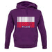 Poland Barcode Style Flag unisex hoodie