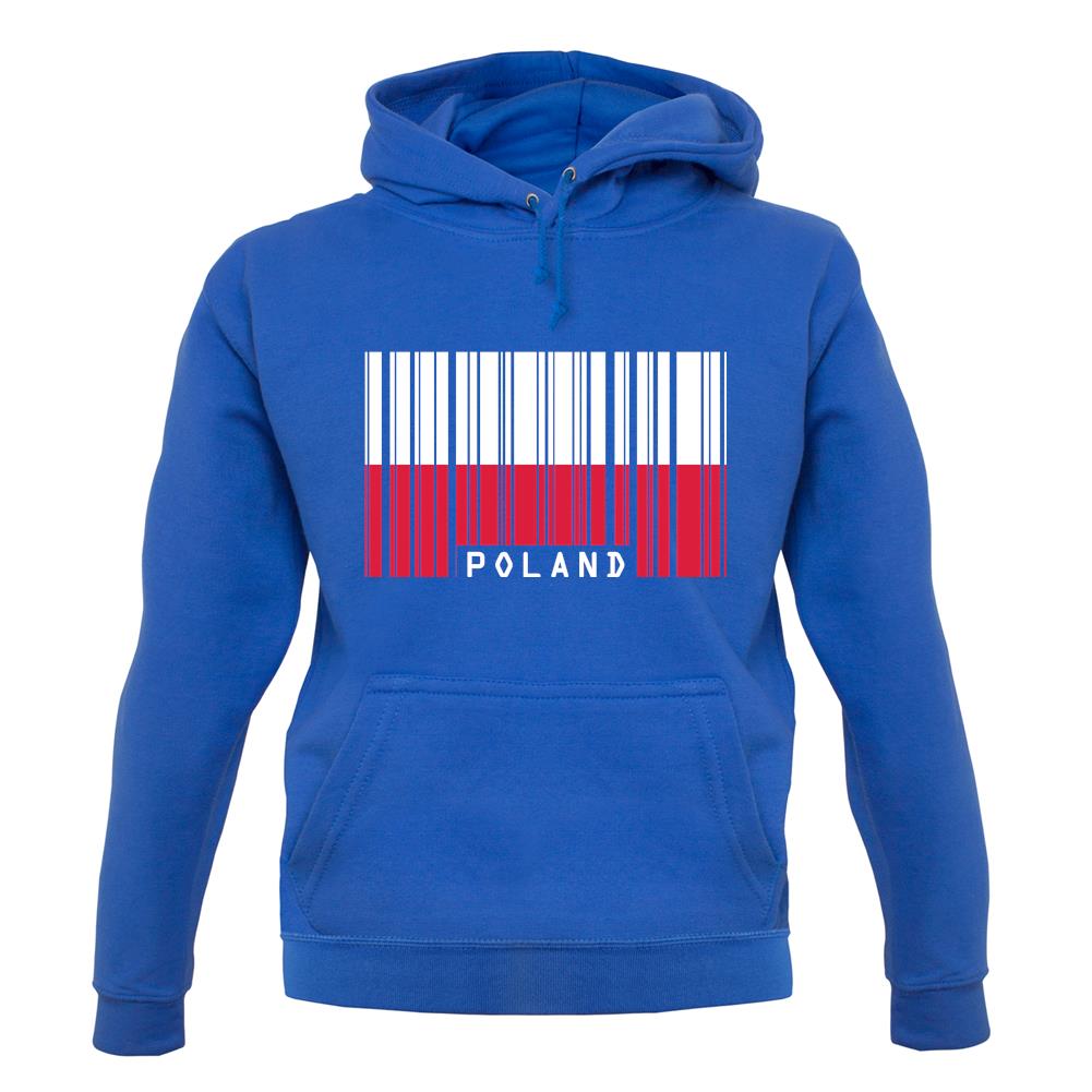 Poland Barcode Style Flag unisex hoodie