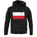 Poland Grunge Style Flag unisex hoodie