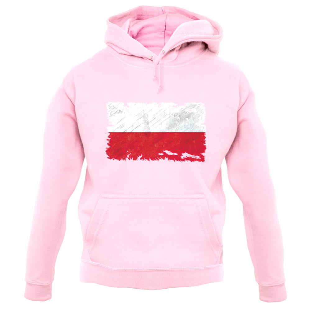 Poland Grunge Style Flag unisex hoodie
