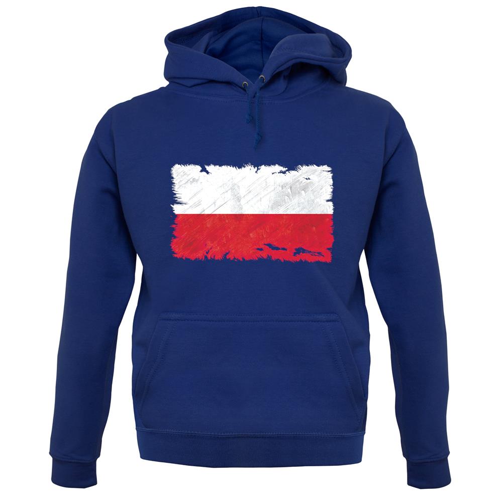 Poland Grunge Style Flag unisex hoodie