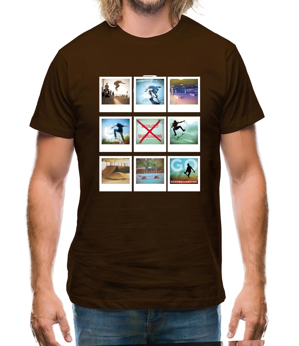 Go Skateboarding Photo Collage Mens T-Shirt