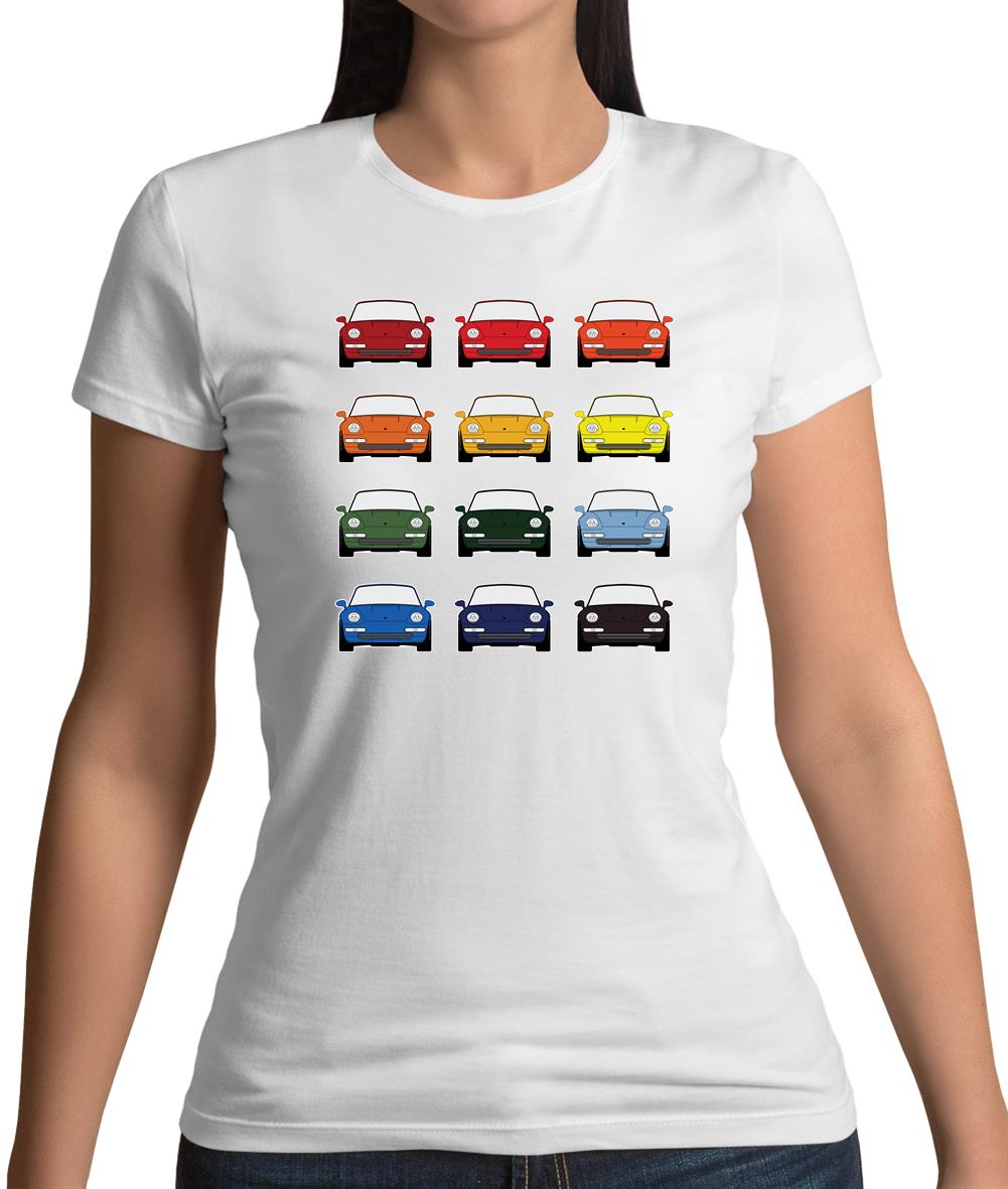 Porsche 993 Colour Swatch Womens T-Shirt
