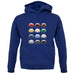 Porsche 356 Colour Grid unisex hoodie