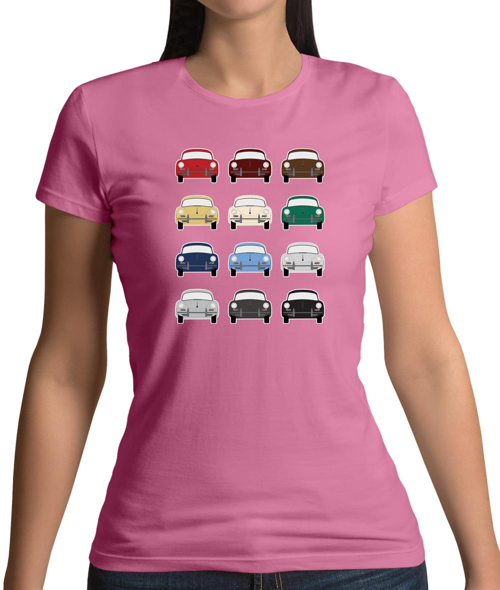 Porsche 356 Colour Grid Womens T-Shirt