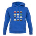 Porsche 356 Colour Grid unisex hoodie