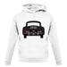 Rear View Black 356 unisex hoodie