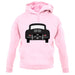 Rear View Black 356 unisex hoodie