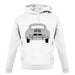 Rear View Porsche 356 Grey unisex hoodie