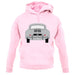 Rear View Porsche 356 Grey unisex hoodie