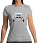Rear View Porsche 356 Grey Womens T-Shirt