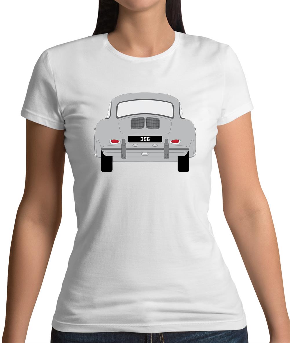 Rear View Porsche 356 Grey Womens T-Shirt